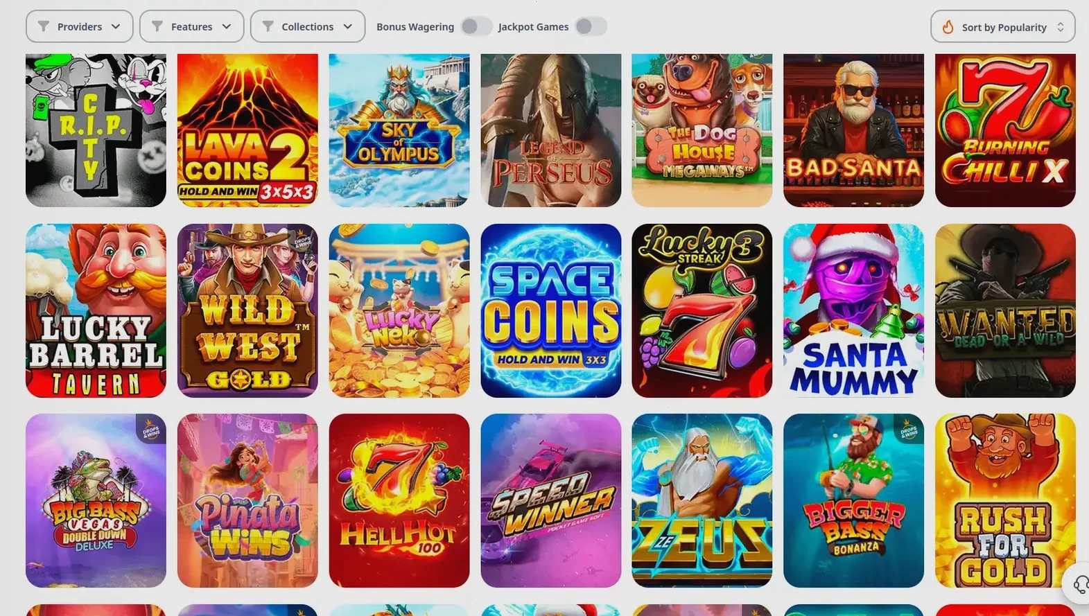 Игровой интерфейс казино Он Икс